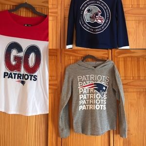 Lot of Patriots Shirts from Justice